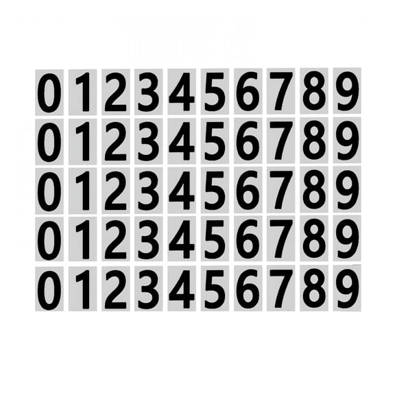 CCOCC Reflective Mailbox Number for Outside,4 Inch 5 Sets Vinyl Waterproof White Mailbox Numbers Stickers,Strong Self-Adhesive House Address Numbers for Mailbox Door Signs Trucks