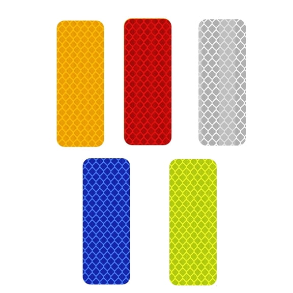 CCOCC Reflective Stickers,100 Pcs,5 Colors Self-Adhesive Reflective Strip Set,Multi Purpose Reflective Tape for Outdoor Nighttime Visibility,Apparel,Trailer,Truck,Bike,etc