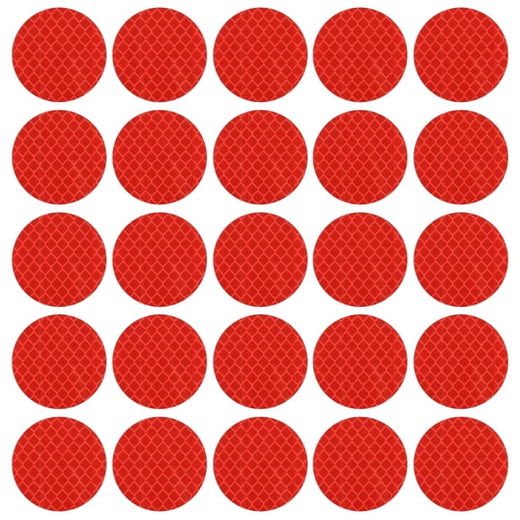 CCOCC Reflective Stickers, 30 Pcs Safety High Visibility Reflective Sticker Waterproof Driveway Reflectors for Bicycle, Motorcycle, Red (Round), Reliable Bike Reflectors