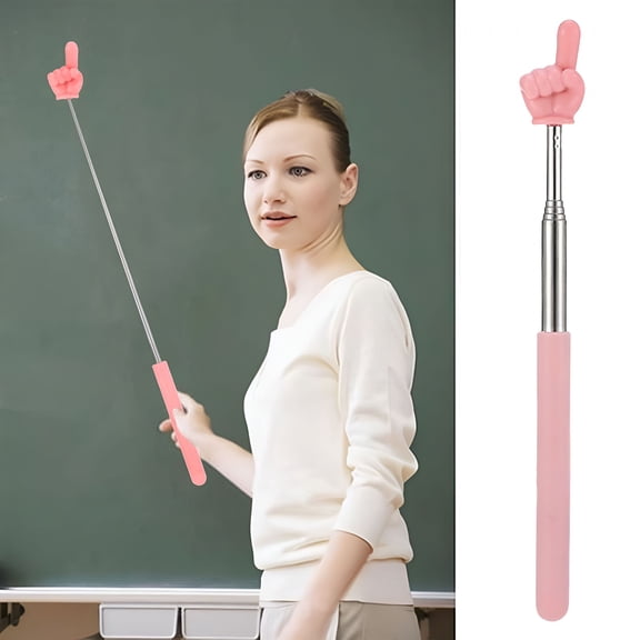 CCOCC Retractable Teacher Pointer,1 Pc Pointer Finger Stick,Retractable Teachers Classroom Hand Pointer,Extendable Pointer Finger Stick,Finger Pointing Tools for Classroom,Reading