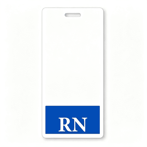 CCOCC Rn Badge Buddy-Vertical-Heavy Duty Spill Proof&Tear Resistant Cards-Double Sided- Quick Role Identifier Id Buddies for Registered Nurse-Printedin the Usa by (Blue)