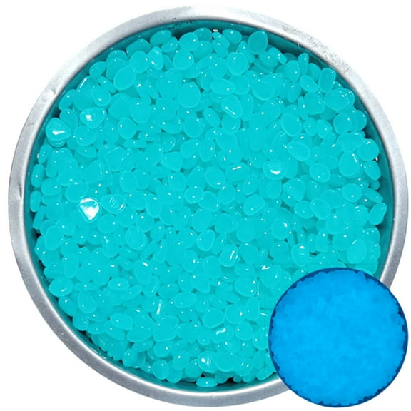 CCOCC Rock,Absorbs Light and Glows Pebbles for Indoor Plants,Safe Eco-Friendly Material Continuous Luminous Effect Lava Rocks for Plants,Blue,0.39In