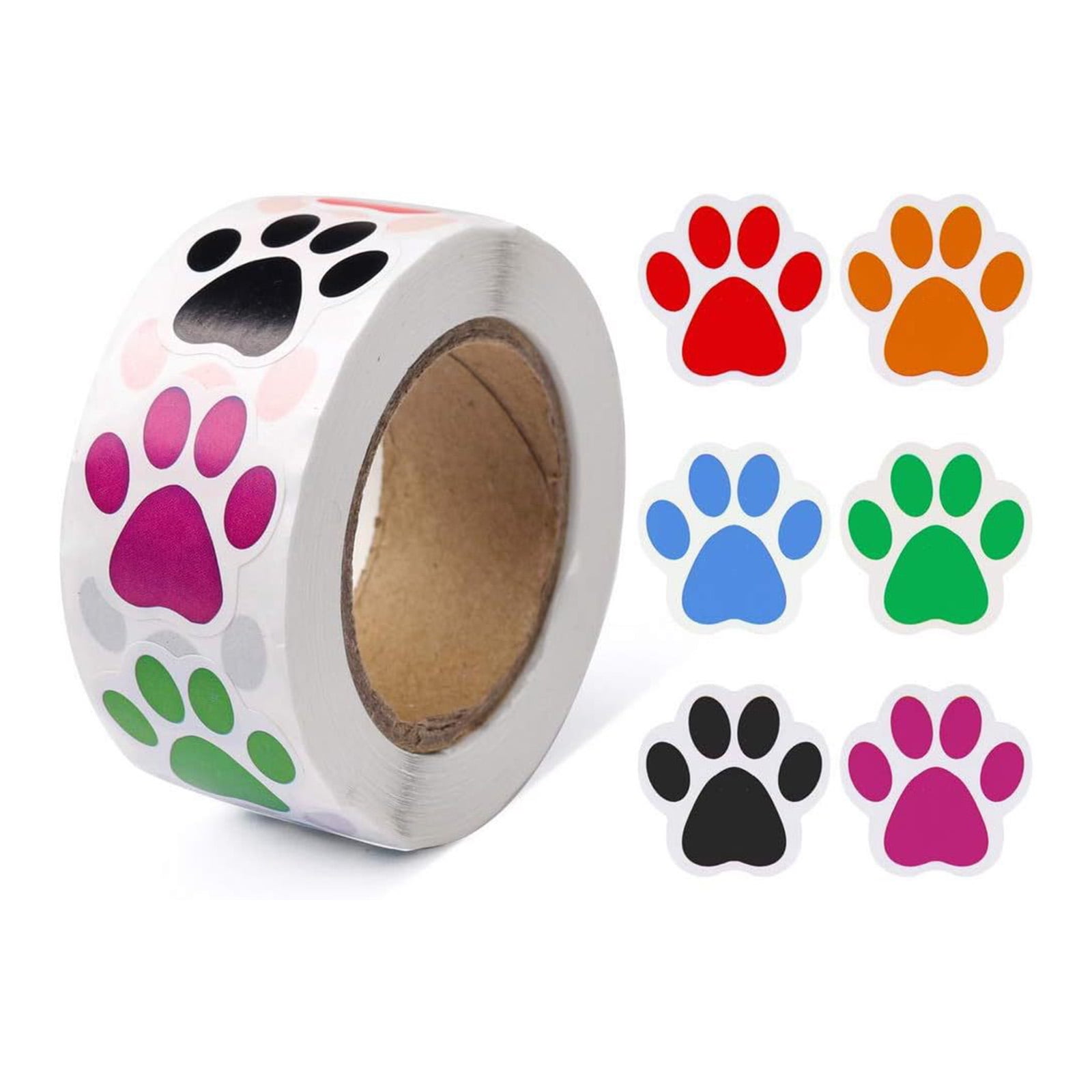 Puppy Stickers Boao 600 Pcs Paw Stickers 1.5 Inch Colorful Dog Stickers ...