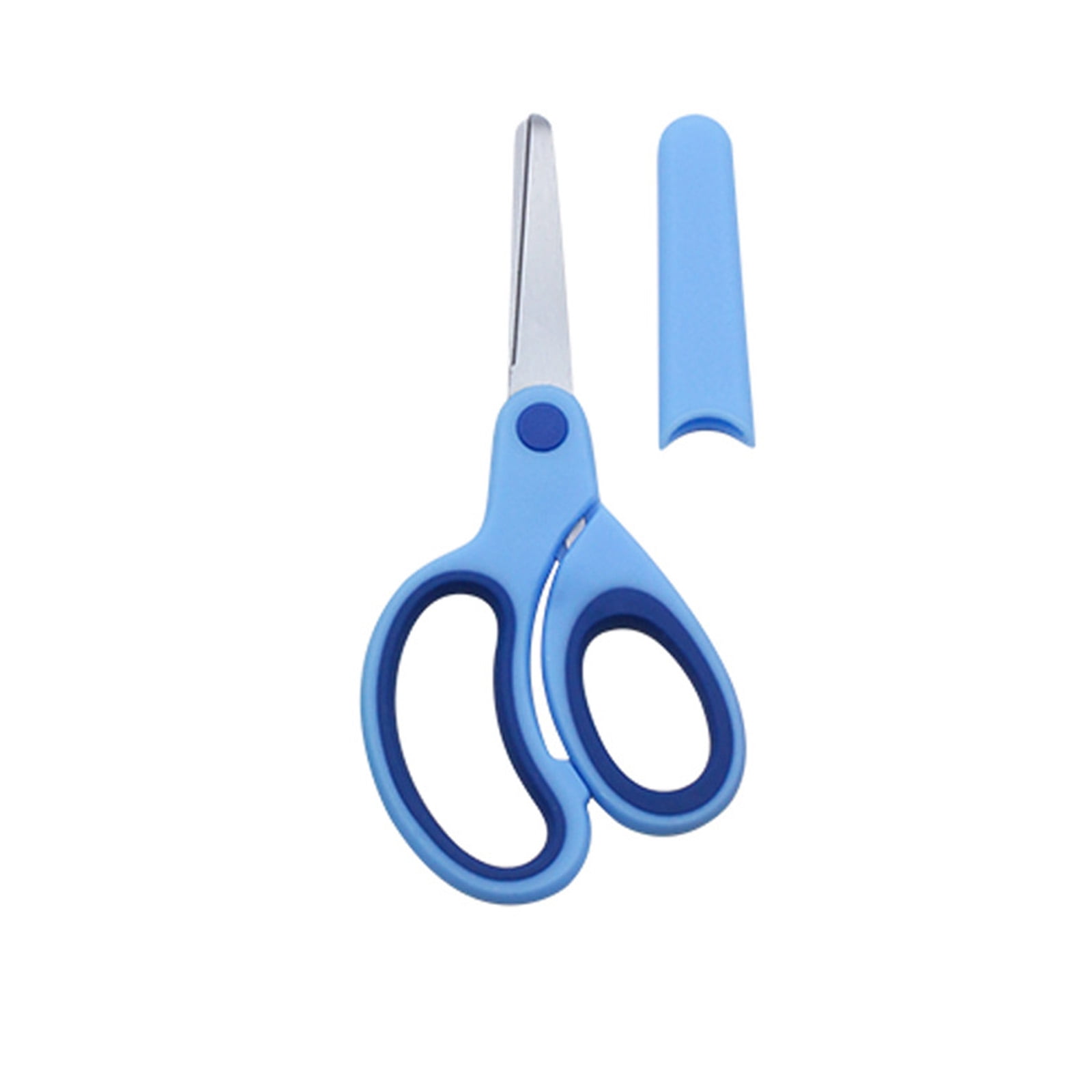 CCOCC Scissors for Office,Polished Stainless Steel Blades,Comfortable Grip Handles,Safety Round Tip Design,Blue