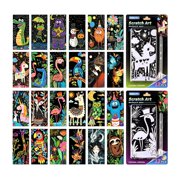 CCOCC Scratch Art Rainbow Painting Bookmarks Set-Creative Arts and Crafts for Adults,Scratch Painting Diy Paper Craft Kit,Foil Engraving Creative Gift 6.2''X2.8''24PcsAnimal Series1