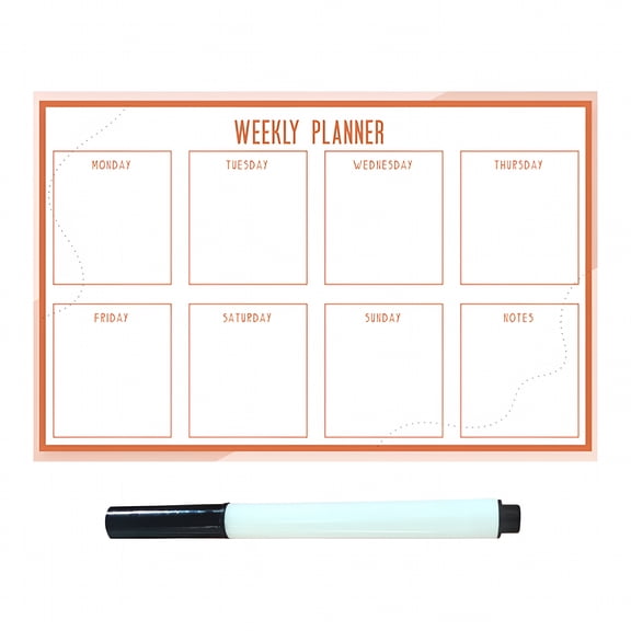 CCOCC 2026 New Self-Adhesive Weekly Planner Whiteboard Dry Erase Weekly Calendar Whiteboard for Home for Home,Office,Kitchen,Planning,Organization,Scheduling,Reminders