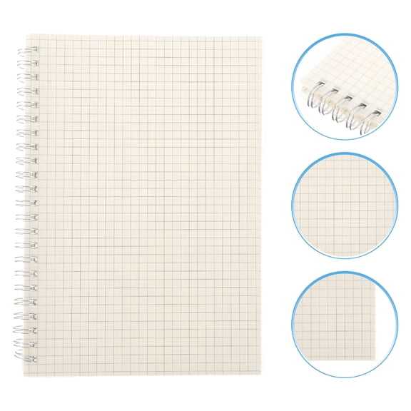 CCOCC Set of 2 Graph Paper Spiral Notebooks for Math and Engineering for Students, Professionals, Note-Taking, Designing, Calculations.