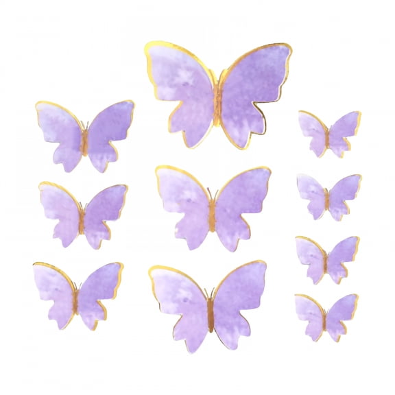CCOCC Set of 9 Purple Butterfly Wall Decals,3D Removable Stickers for Home Decor,Nursery,Bedroom,Easy to Apply Wall Decor Bedroom