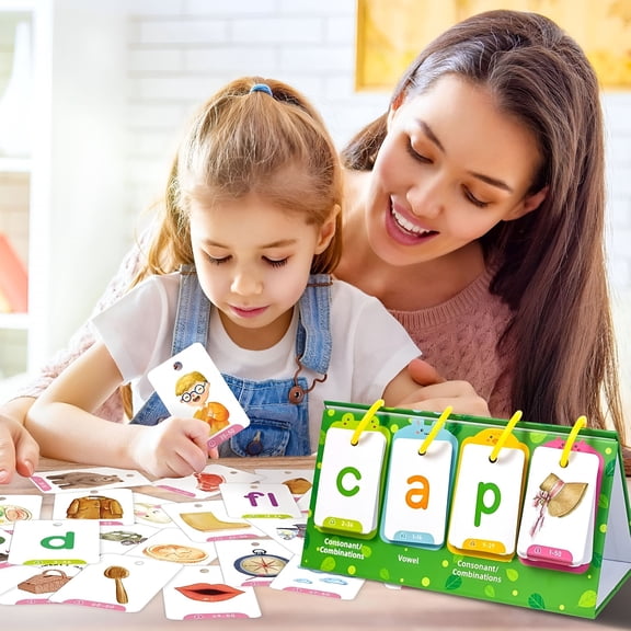 CCOCC Sight Words Phonics Spelling Games, Flash Cards Set for Vocabulary Literacy, Interactive Learning Activities, 129 Reading Cards, Preschool Kindergarten Classroom Home Use, 8.39x3.11x4.21 in