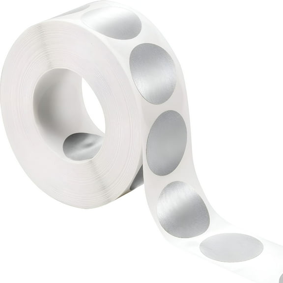 CCOCC Silver/Gold Round Scratch-Off Sticker Labels,300 Count