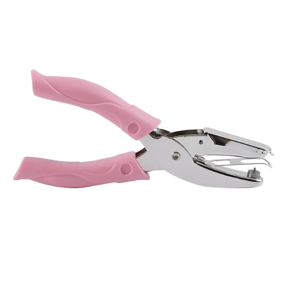 CCOCC Single Hole Puncher,8 Sheet Capacity,Paper Punch For Craft Paper - Pink 5mm
