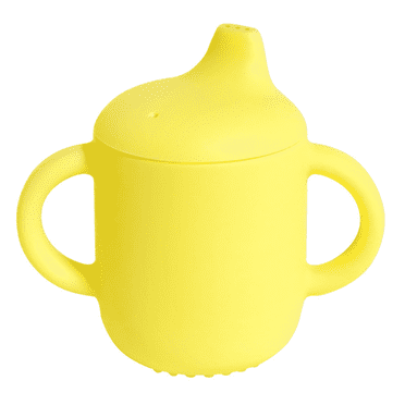 CCOCC Sippy Cups,Leak-Proof Toddler Water Bottle,BPA-Free Toddler Cups,Soft Silicone Sippy Cup for Easy Drinking,Yellow