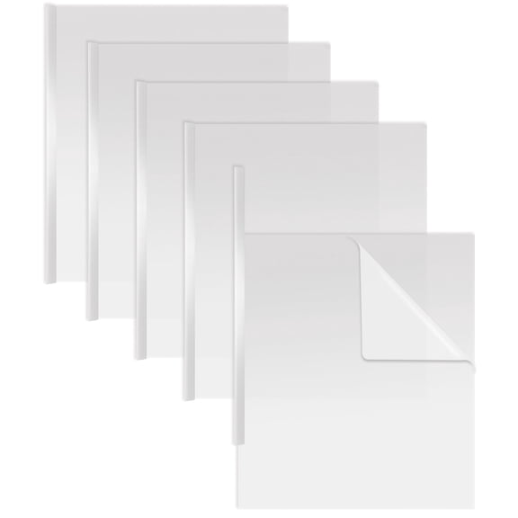 CCOCC Sliding Bar Clear Report Covers, 50 Per Box, White Slider Bars, Durable 5 mil Poly Thickness, Letter Size, by, Transparent Report Covers with White Slider Bars, Box of 50
