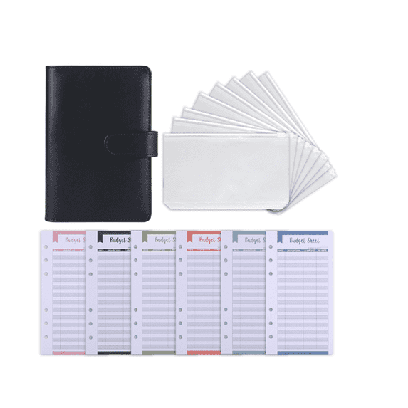 CCOCC Small Notebook Comes with A Time Planning Template Budget Book Suitable As A Gift Mini Notebook,Black