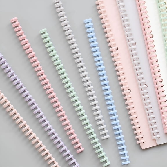 CCOCC 2026 New Spiral Binding Coils for Books for Office, School, Diy Projects 10Pcs Plastic Binder Rings Assorted Color for Bookbinding Projects