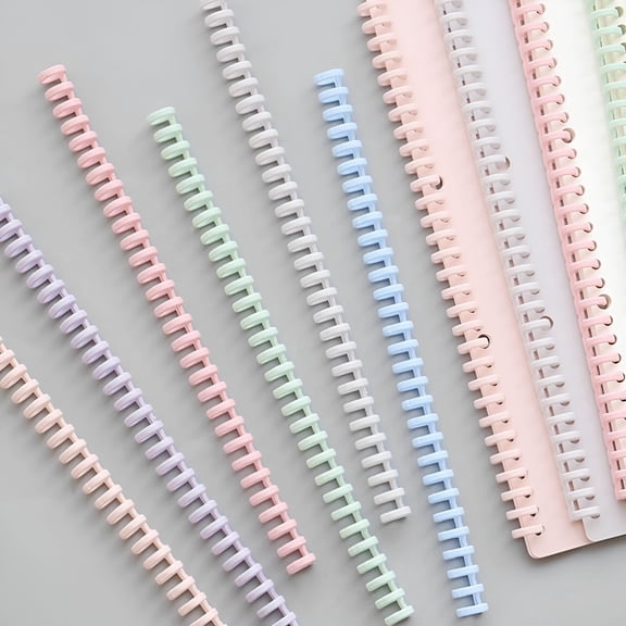 CCOCC 2026 New Spiral Binding Coils for Books for Office, School, Diy Projects 10Pcs Plastic Binder Rings Assorted Color for Bookbinding Projects