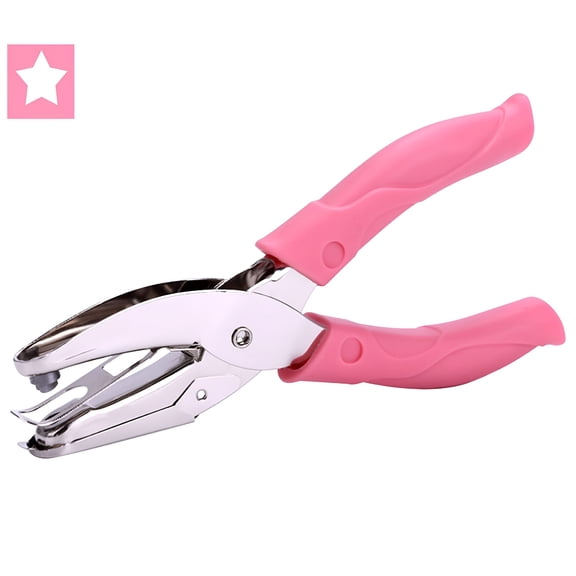 CCOCC Star Shape 5 Mm Hole Punch for Paper Crafts,Mini Handheld Single Puncher with Soft Grip,Scrapbooking Card Making Tag DIY Tool Metal Plastic Mix