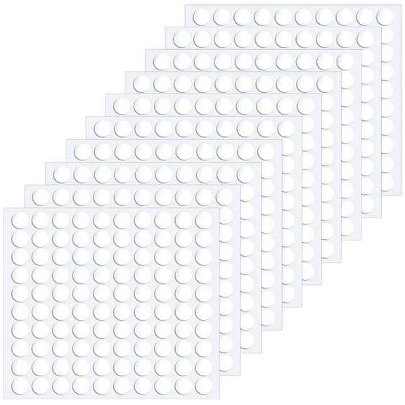 CCOCC Sticky Dots,Sticky Tack Poster Putty 1000 10mm/0.39",Double Sided Removable Clear Mounting Round Reusable Tacky Transparent Adhesive Putty Sticker Glue for Wall Hanging Pictures,Art Craft