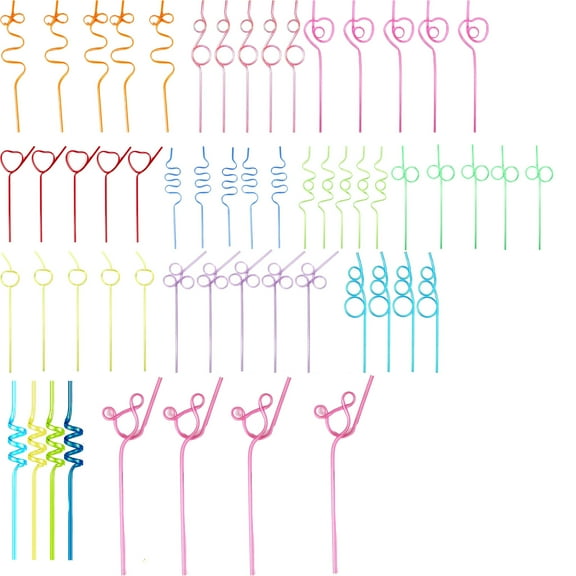 CCOCC Straws,Creative Disposable Straws,Crystal Plastic Straws,Fun Drinking Plastic Straws for Parties and Gatherings