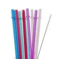 thumbnail image 1 of CCOCC Straws,Creative Reusable Drinking Straws,Plastic Straws with Glitter Accents,Perfect Drinking Straws for Parties and Gatherings, 1 of 4