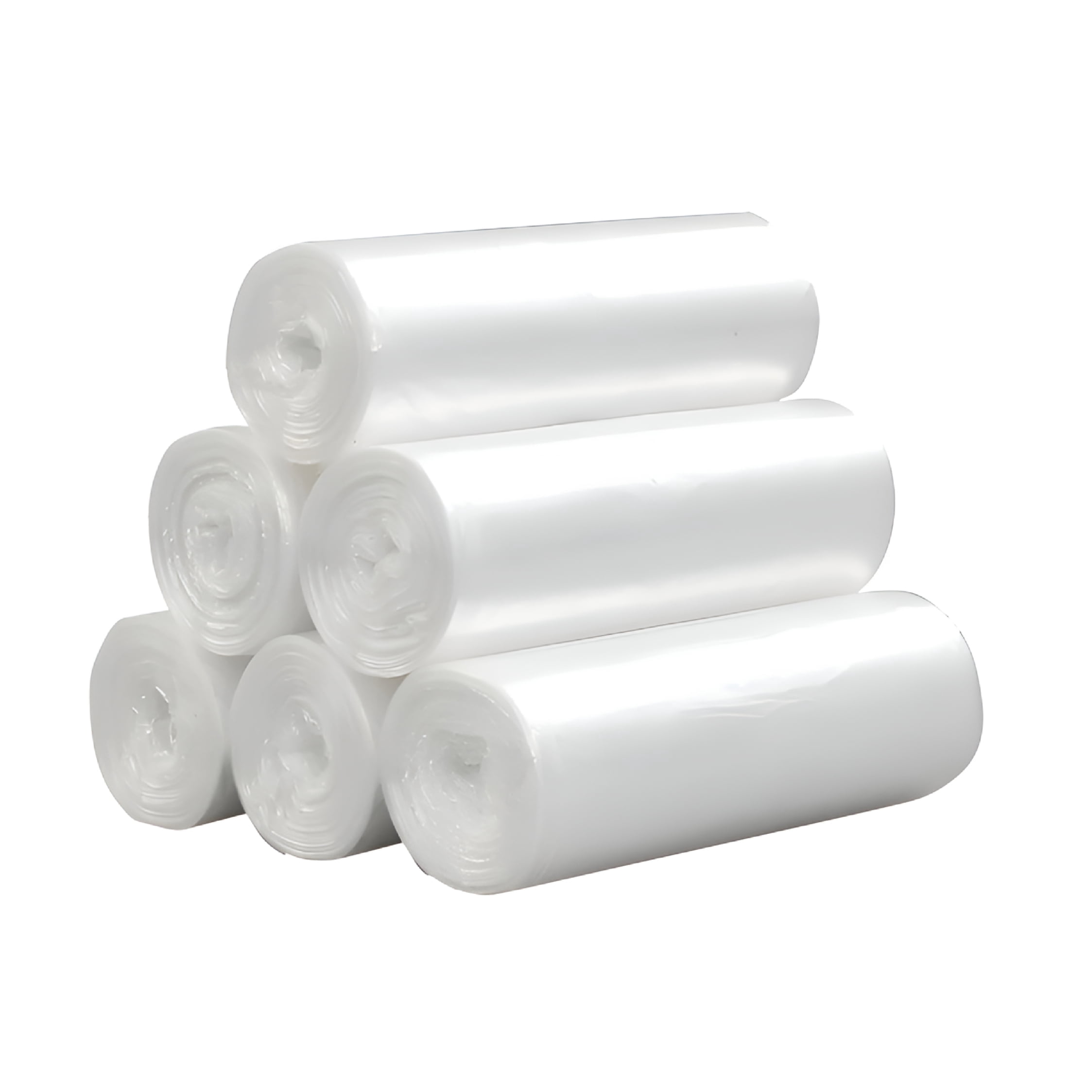 CCOCC Strong Clear Garbage Bags,180 Count / 6 Rolls,Transparent Bags ...