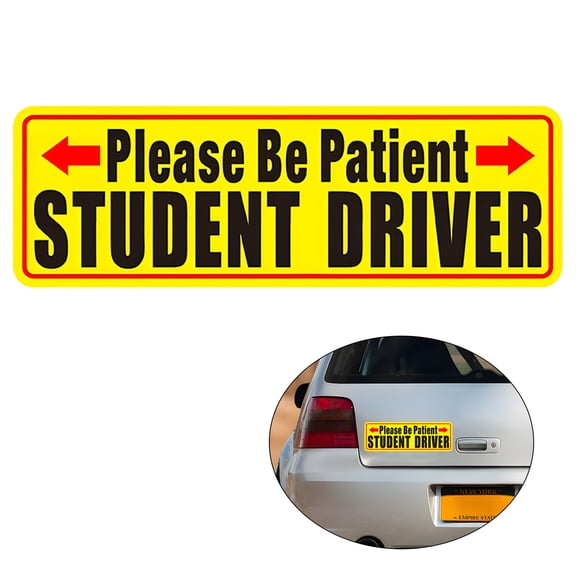 CCOCC Student Driver Sticker Magnet for Car,Adjustable Magnetic Sticker Stickers for Cars,Convenient Repositioning Car Stickers and Decals,Style1