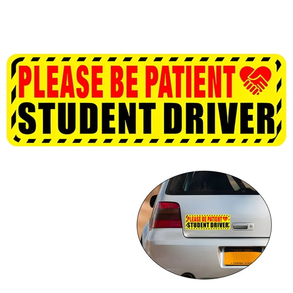 CCOCC Student Driver Sticker Magnet for Car,Eye Catching Warning Car Magnets,Driver Awareness Signal Car Stickers,Style3