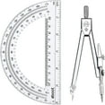 thumbnail image 1 of CCOCC Student Protractor,180 Degree,Clear Classic Compass Set,1 Pcs, 1 of 7