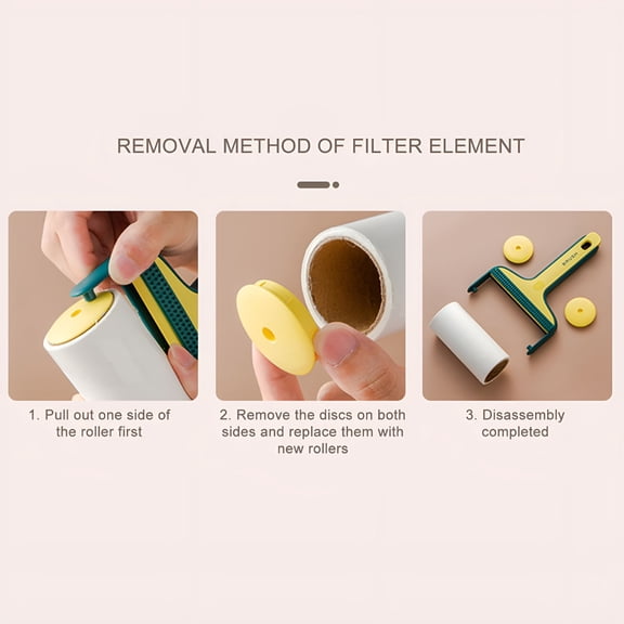 CCOCC Surface Lint Roller Refills 60 Sheets per Roll,Tearable Sticky Tape Lint Remover Replaceable Refills,Multi-Purpose for Sofa Clothes Carpet (Not with Remover),1PC,White