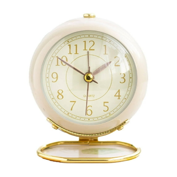 CCOCC Tabletop Clock, Silent Desk Clock with Soft Night Light, Timeless Table Clock