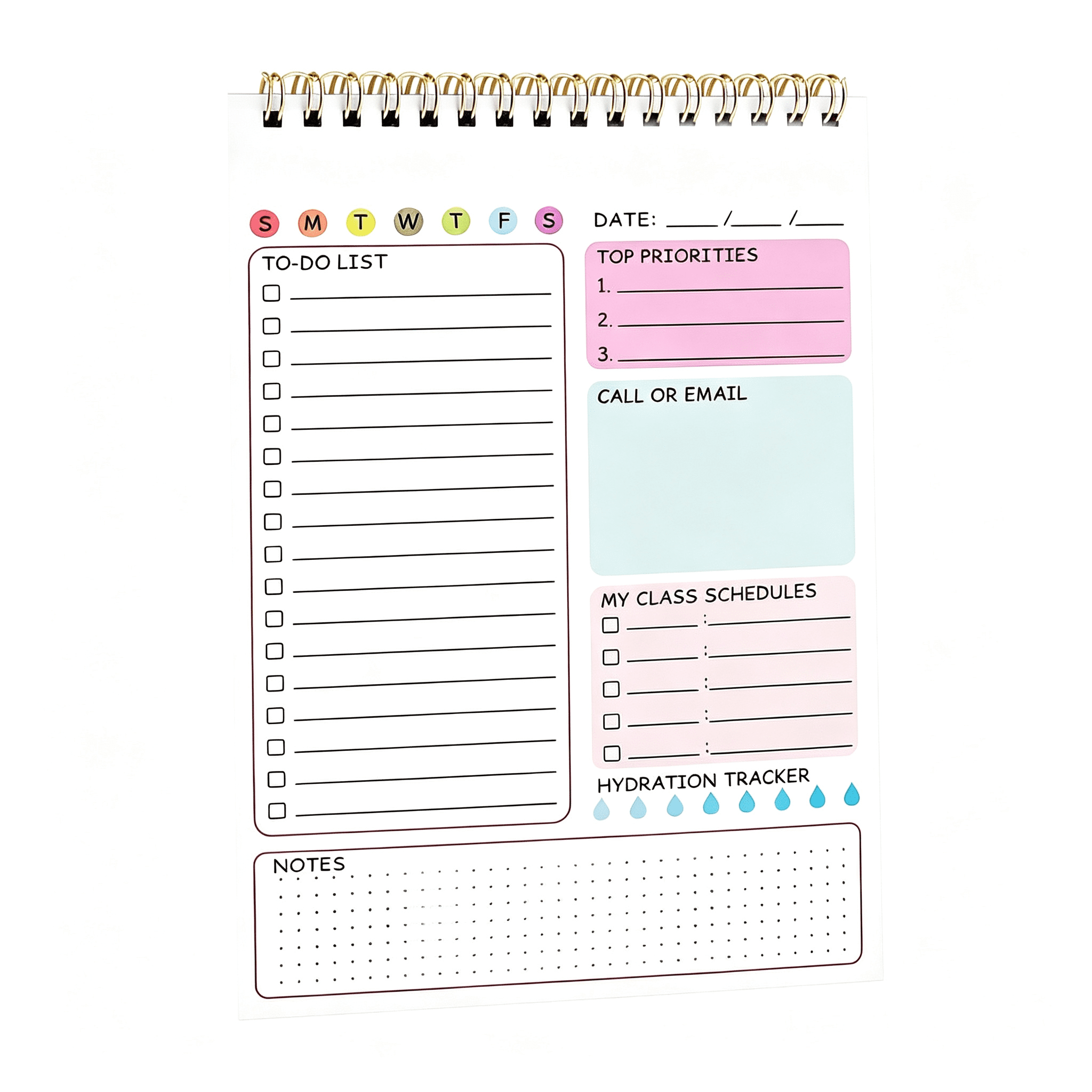 CCOCC Teacher to Do List Notepad, 8.3X5.8 Inch Teacher Notepad, Spiral ...