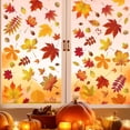 thumbnail image 1 of CCOCC Thanksgiving Fall Maple Leaf Sticker,Autumn Window Clings for Glass,Window Decals for Halloween Thanksgiving Decor,Reusable Static Leaves Autumn Stickers Decor Home Office Classroom, 1 of 7