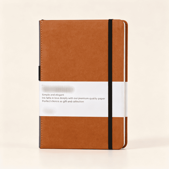 CCOCC Thick Classic Notebook with Pen Loop A5 College Ruled Hardcover Writing Notebook with Pocket + Page Dividers Gifts,Banded,Large,180 Pages,8.4 X 5.7 in
