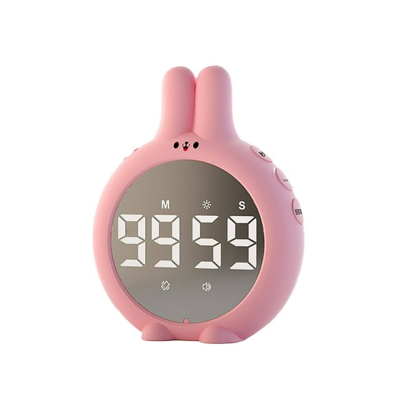 CCOCC Timer,Multifunctional Learning Timer Timers,Visual Countdown with Clear LED Display Visual Timer,Pink
