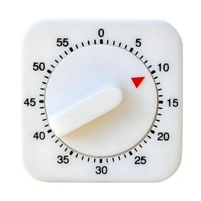 GJX No Battery Kitchen Timer 60 Mins Loud Sound for Cooking,White