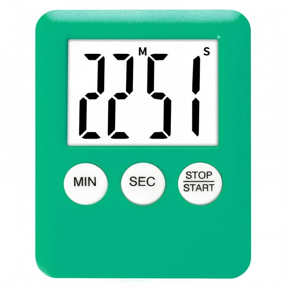 CCOCC Timer,Precise Cooking Assistant Shot Timer,99-Minute Timer Magnetic Storage Feature Visual Timer for Kids,Green