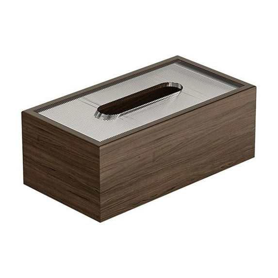 CCOCC Tissue Box Cover,Premium North American Walnut Wood with Tissue Dispenser Box,Large Capacity Design for Tissue Case