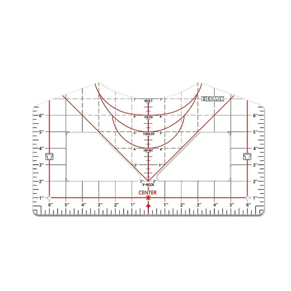 CCOCC Tshirt Ruler Guide for Vinyl Alignment, Shirt Measurement Tool, Placement Center Design Template, for Heat Press, Sublimation, Iron On HTV.