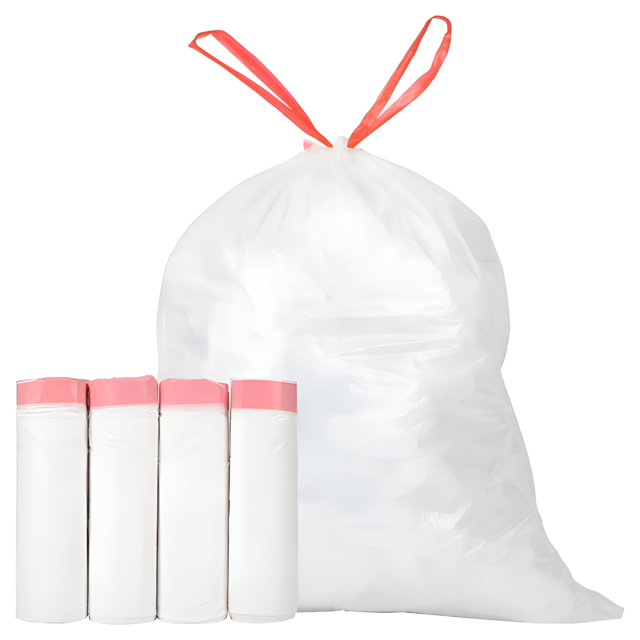 Thick Drawstrings CCOCC Ultra Thick Heavy Duty Plastic 5 Gallon Drawstring Trash Bags ...