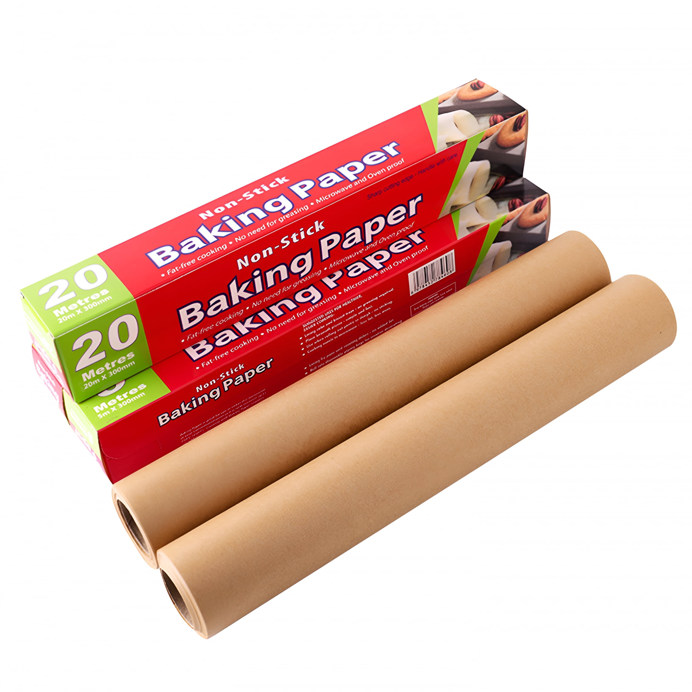 CCOCC Unbleached Parchment Paper Roll for Baking 12In X 98Ft,3 Pack of 12In X 32.8Ft,Parchment Paper Built in Metal Cutter,Non Stick for Baking,Grilling,Air Fryer,Meal Prep,Pans and Oven