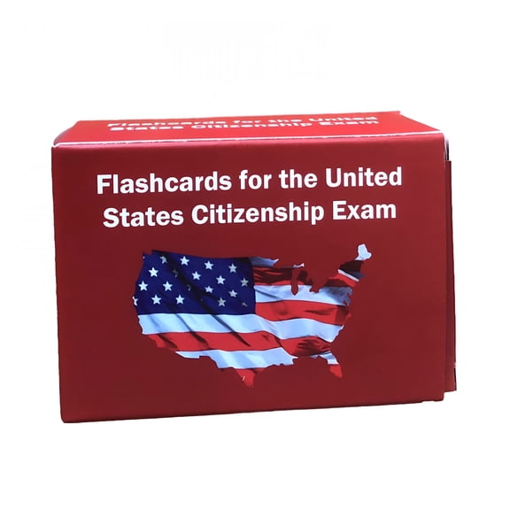 CCOCC Us Citizenship Flash Cards Flashcards for the United States Citizenship Exam Naturalization Test Study Guide American Civics 100 Questions And Answers Flashcard(Red)