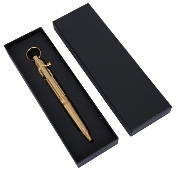 CCOCC Vintage Exquisite Solid Golden Bolt-Type Brass Tactical Writing Signature Pen Gift