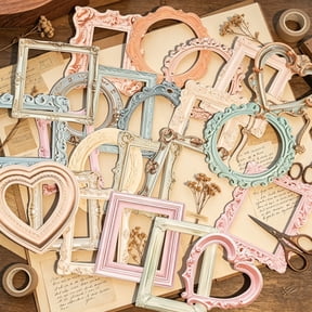 CCOCC Vintage Frame Decorative Stickers-Scrapbooking Supplies,Wedding Albums,Junk Journals&Crafts (Color-1)|Ideal for Albums,Junk Journals,Planners,Diy Crafts,Card Making,Creative Collage