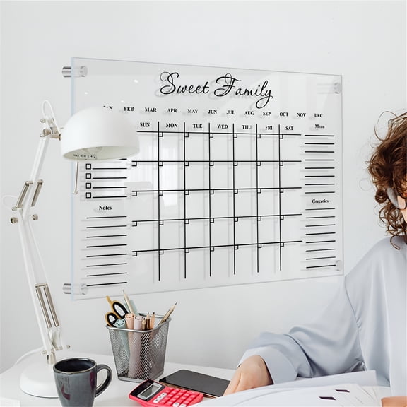 CCOCC Wall Acrylic Weekly Planner Board Clear Dry Erase Calendar Planner Reusable Weekly Daily To Do List Board