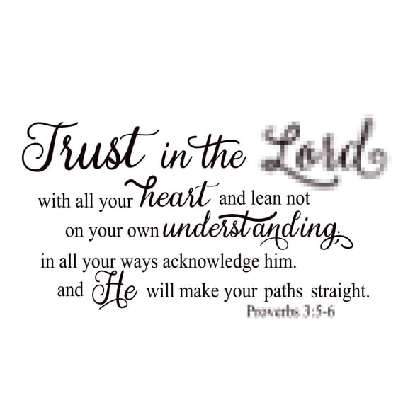 CCOCC Bible Verse Wall Decal, Trust in the Lord Inspirational Quote Wall Art, 30x60cm Faith Decor, Waterproof PVC Sticker for Living Room, Bedroom, Office