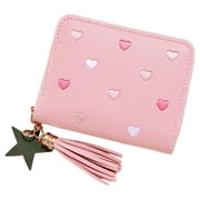 CCOCC Wallet Women,Cute Coin Purse Toddler Wallet,Multiple Card Slots Simple Design Wallets for Women,Pink