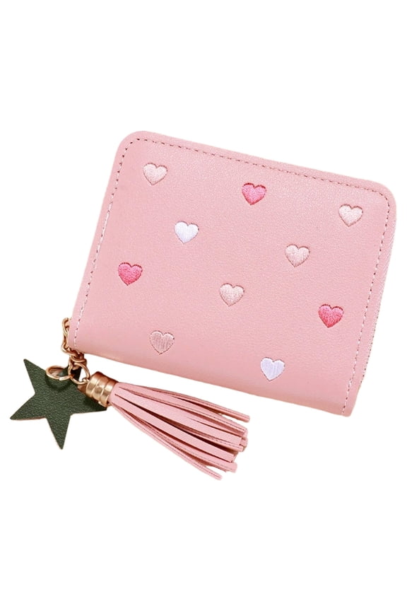 Wallet Women,Cute Coin Purse Toddler Wallet,Multiple Card Slots Simple Design Wallets for Women,Pink