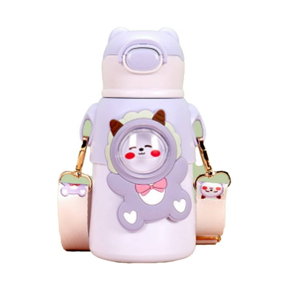 CCOCC Water Bottle,Premium Insulated Water Bottle for Kids,Travel Water Bottle with Adjustable Strap,Leak-Proof Kids Cups for Easy Hydration