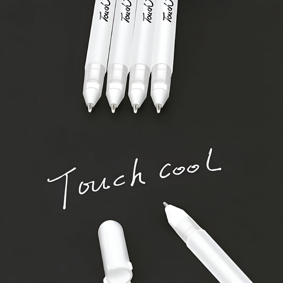 CCOCC White Gel Pen Set,Pack of 6,1.0 mm Bold Line,White Ink,White Gel Ink Pens for Arts and Crafts,Illustration Design,Taking Notes,Medical Applications 15ml