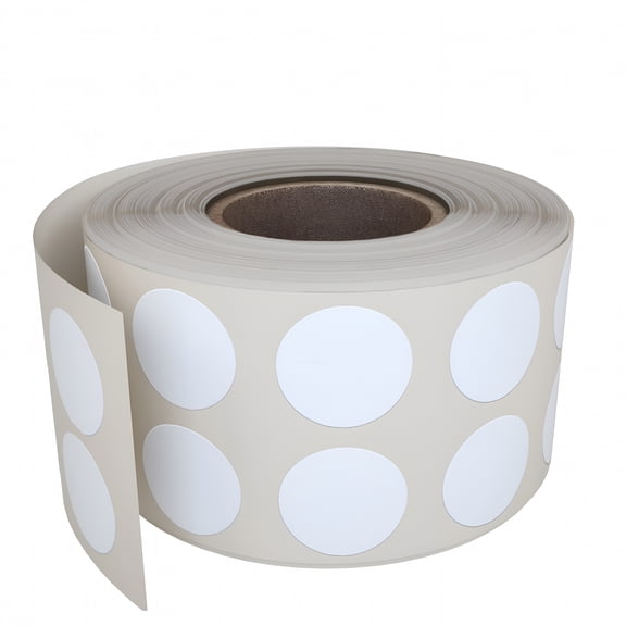 CCOCC White Round Label 13mm 0.50 inch Sticker Dots in a Roll for Inventory round sticker labels - 1080 Pack by